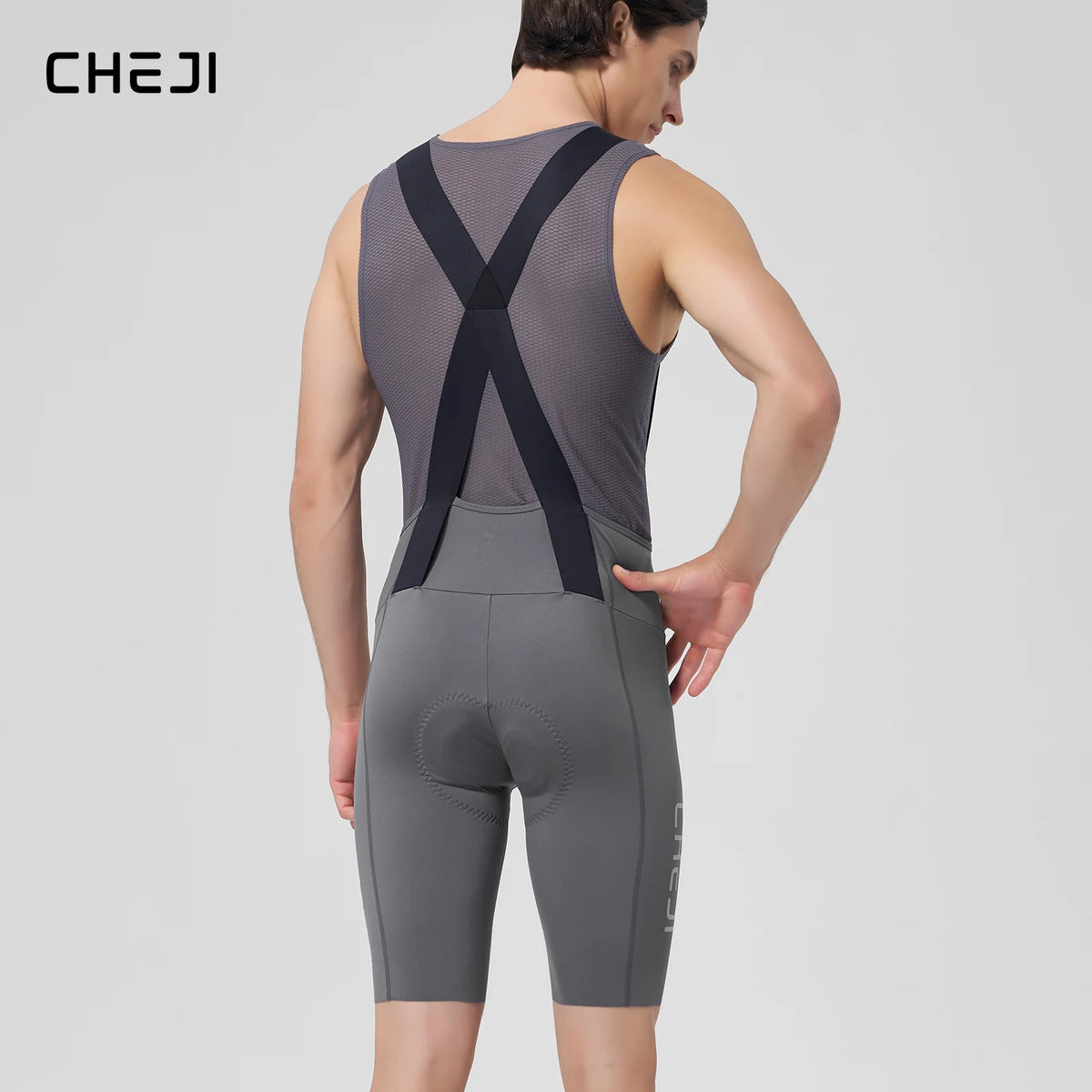 Cheji Men's Cycling Bib Shorts With Breathable Quick Drying Comfort