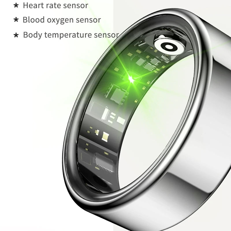 Smart Ring R09 Health Monitor With Activity Tracking Charging Case