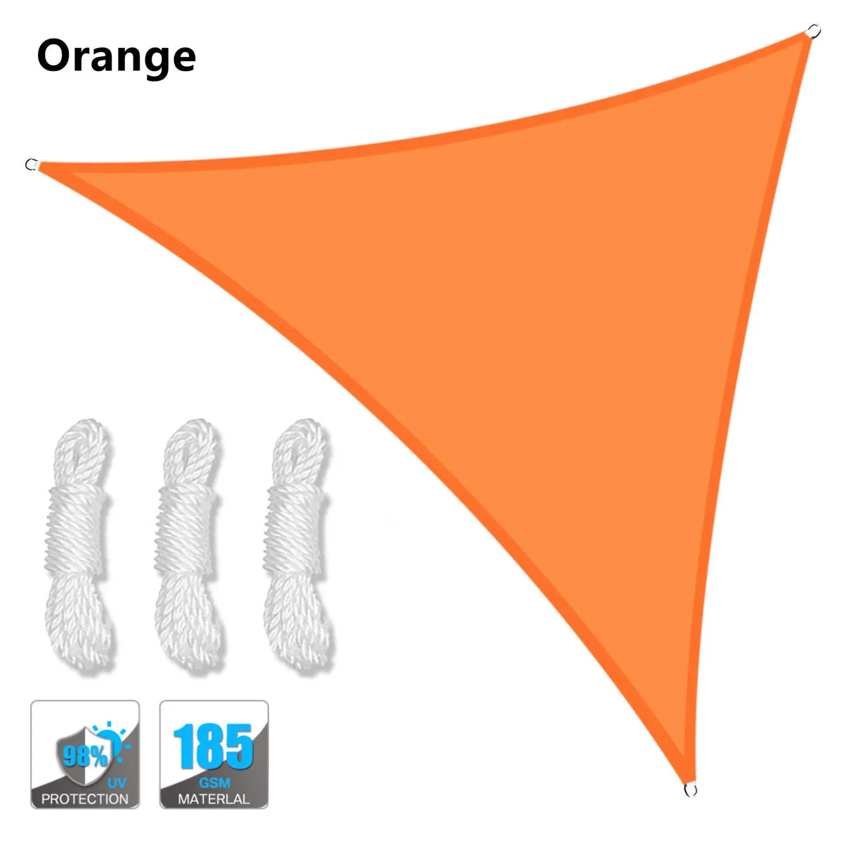 Waterproof Outdoor Triangle Shade Sail Canopy for Patio and Garden