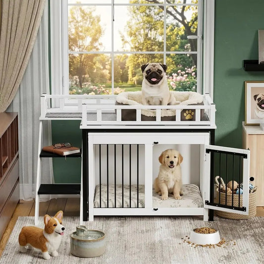 Indoor Pet Bunk Bed Window Perch With Stairs And Storage
