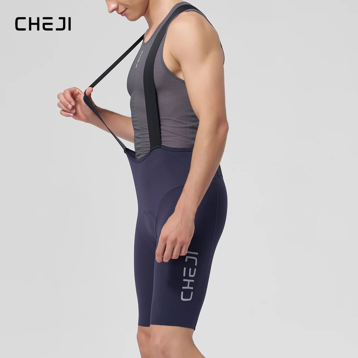 Cheji Men's Cycling Bib Shorts With Breathable Quick Drying Comfort