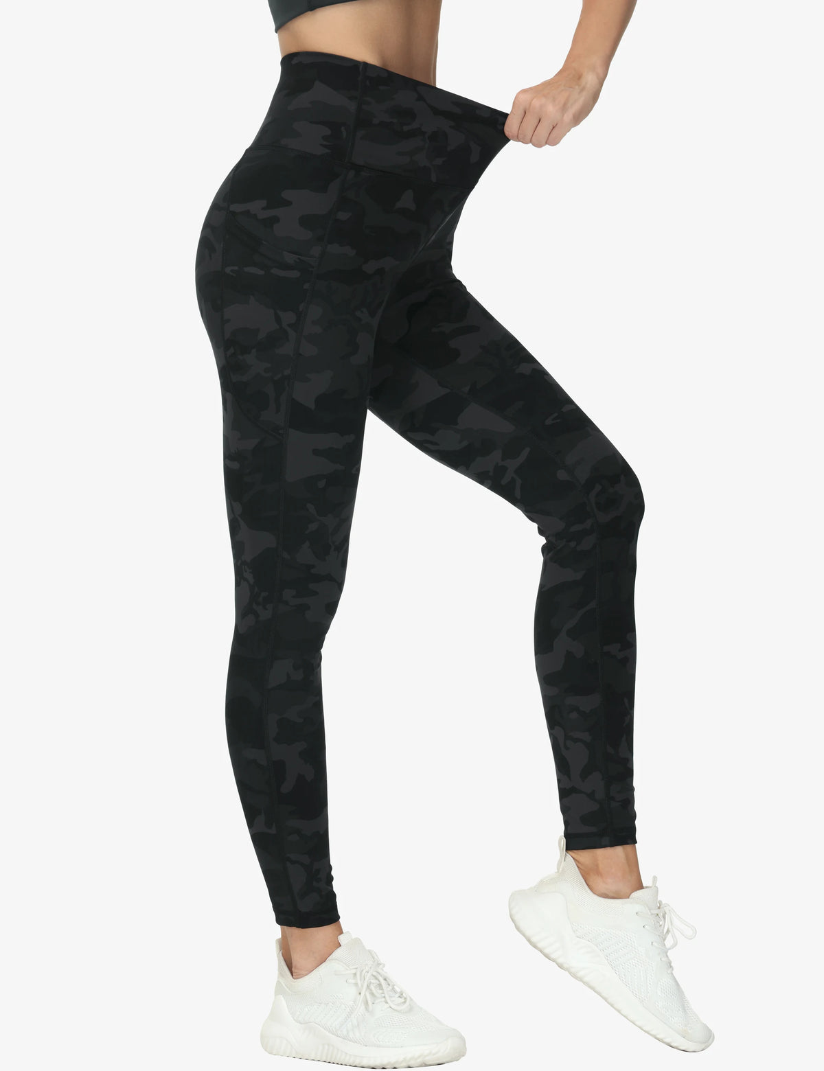 THE GYM PEOPLE Womens Cross Waist Tummy Control Yoga Leggings