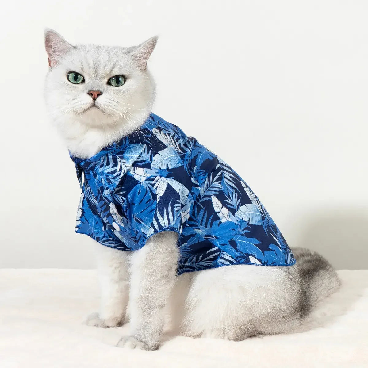 Hawaiian Tropical Print Pet Shirt Apparel for Dogs and Cats