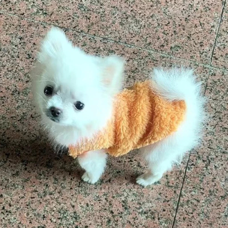 Cute Print Tea Cup Warm Fleece Sweater for Small Dogs