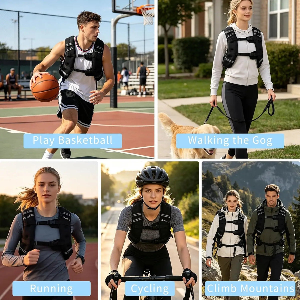 Weighted Workout Vest for Men and Women With Reflective Stripe