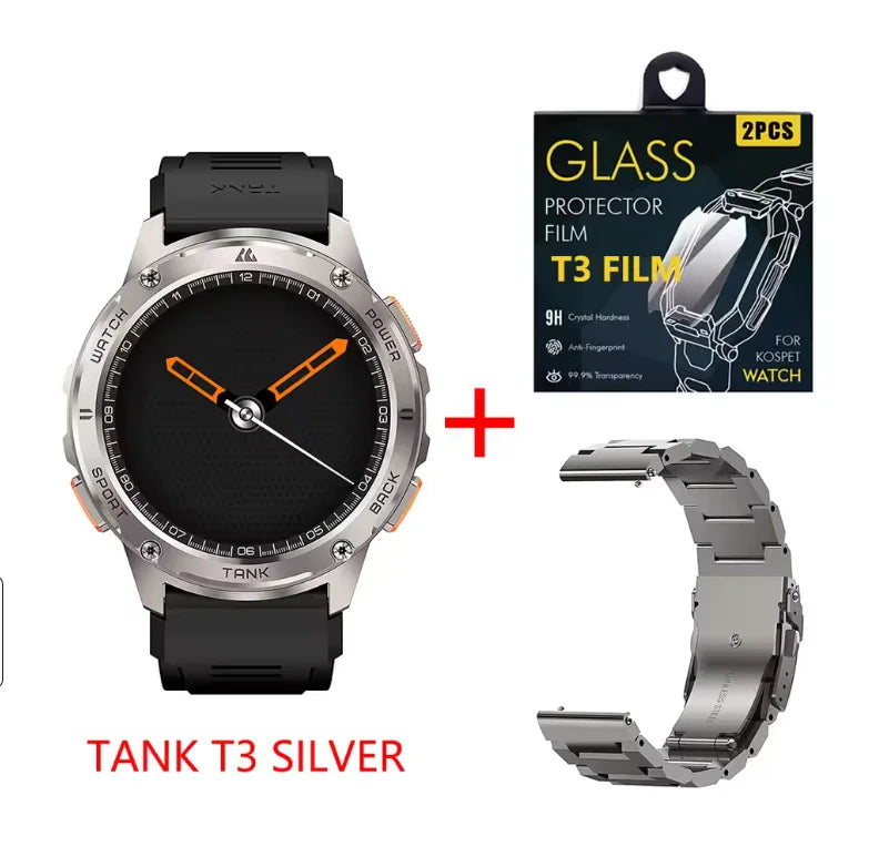 KOSPET Tank T3 AMOLED Smartwatch Bluetooth Calling Fitness Tracking