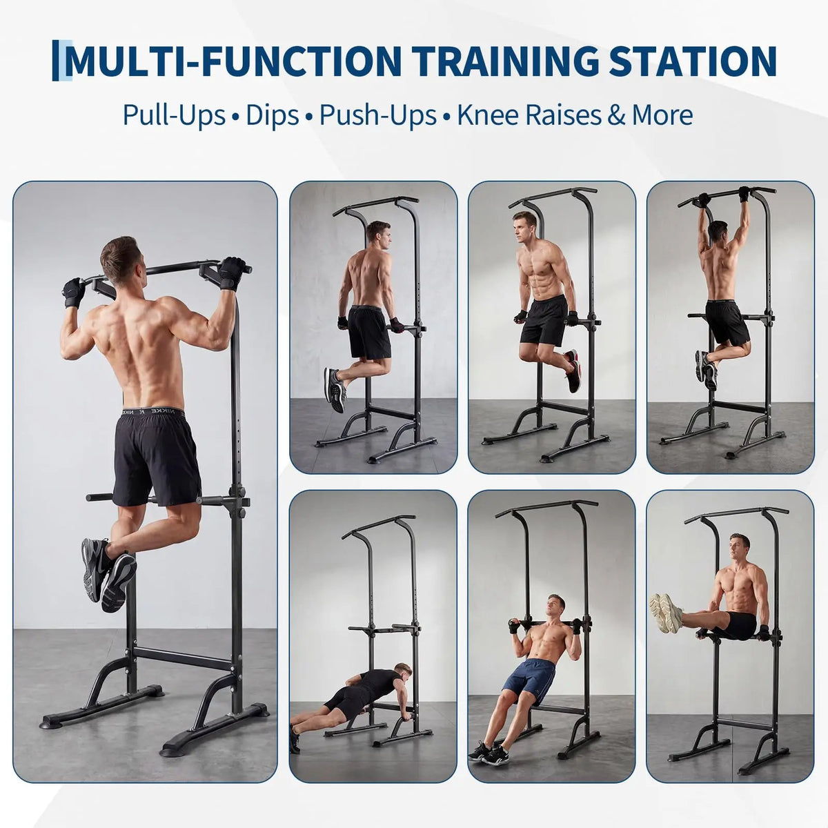 HiMISS Multi-Function Power Tower Dip Station With Pull Up Bar