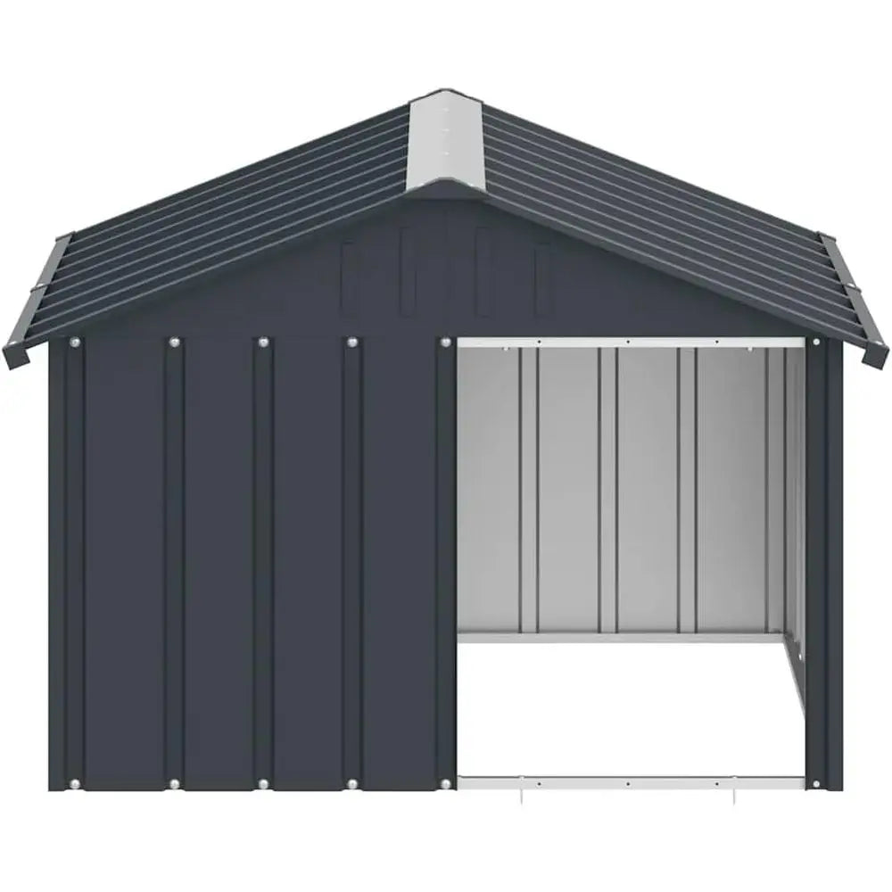 Outdoor Galvanized Steel Dog Kennel With Weatherproof Roof
