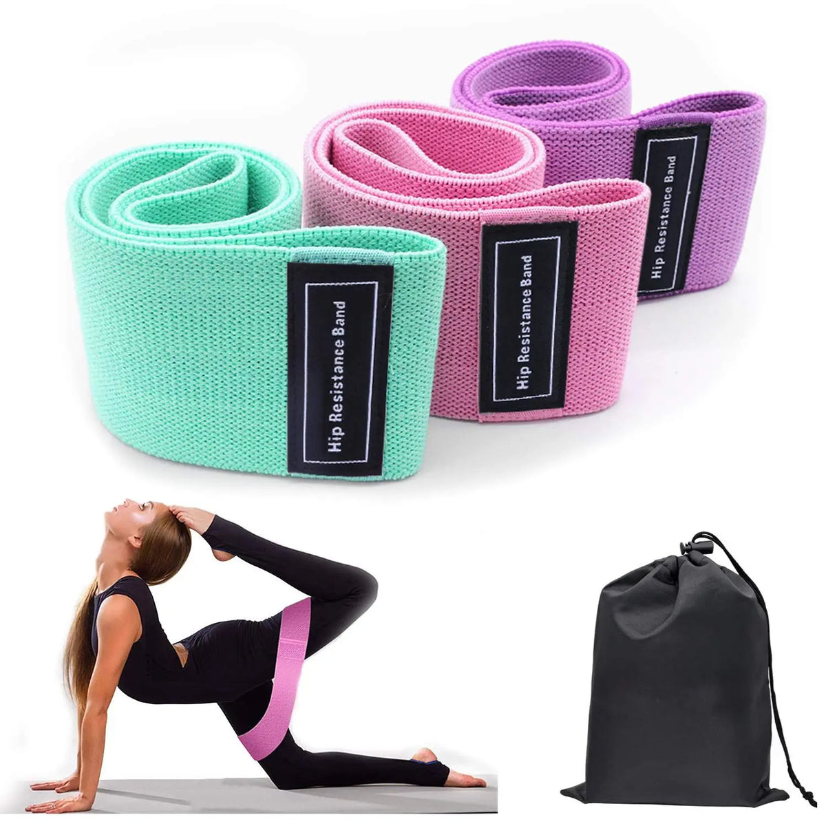 Resistance Bands Set For Legs Glutes And Home Workout Routine