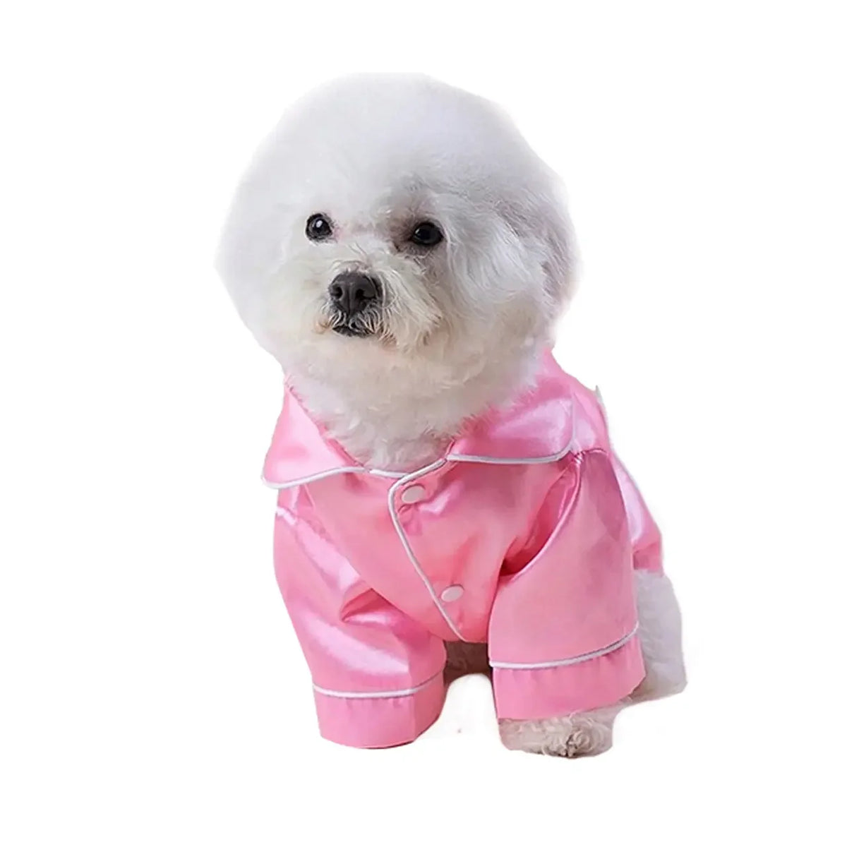 Silk Button Closure Pajamas for Dogs and Cats Pet Clothing