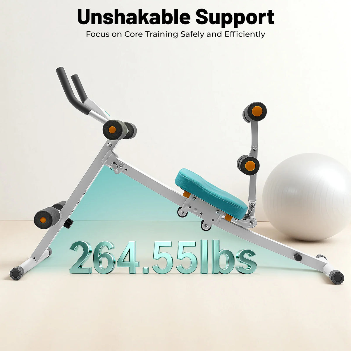 Adjustable Ab Bench With Resistance Bands And Lcd Display