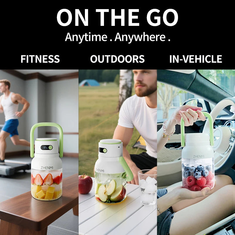 Zhenmi Cordless Blender For Smoothies And Shakes USB Rechargeable