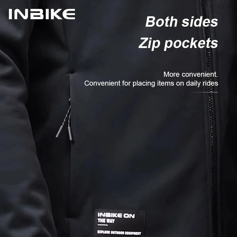 INBIKE Women's Thermal Fleece Cycling Jacket Windproof And Breathable