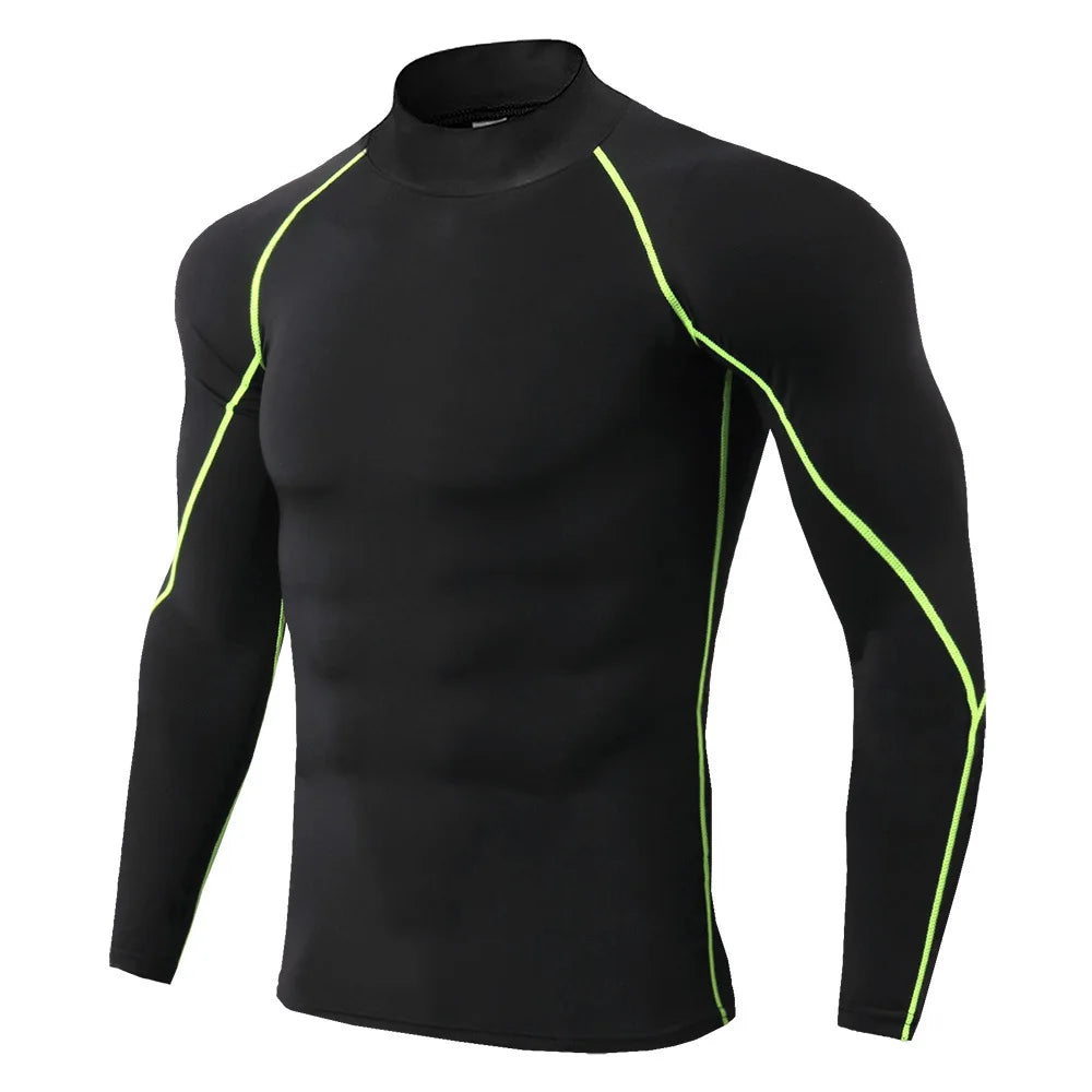 Mens Quick Dry Compression Athletic Shirt for Running and Gym