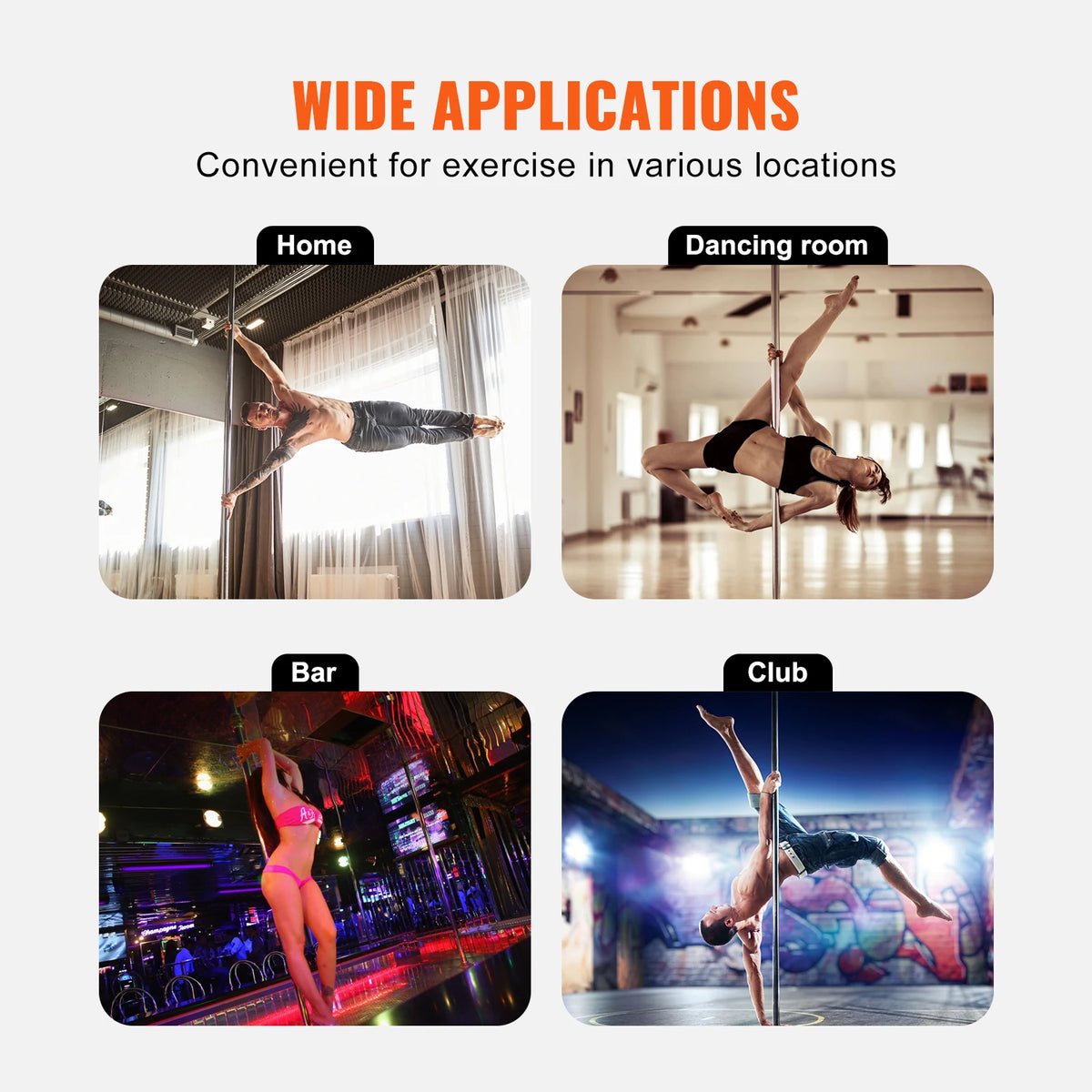SucceBuy Portable Spinning And Static Dancing Pole Kit