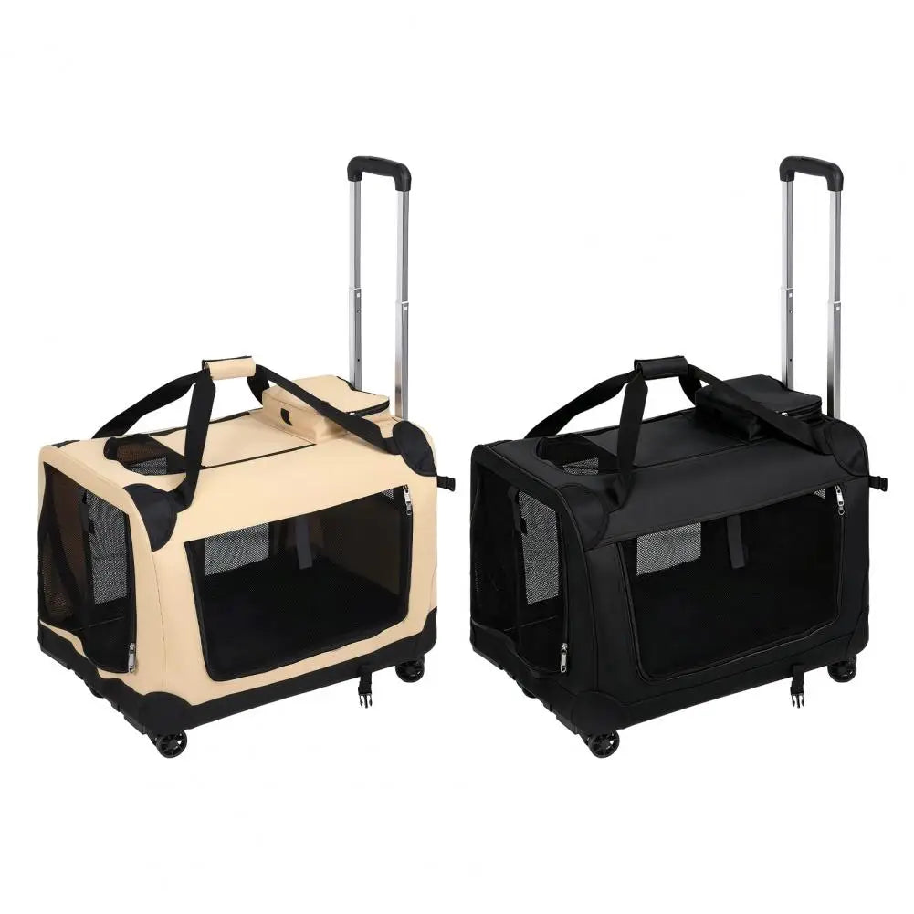 Rolling Cat Carrier With Wheels For Comfortable Pet Travel