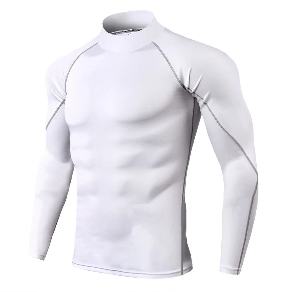 Mens Quick Dry Compression Athletic Shirt for Running and Gym