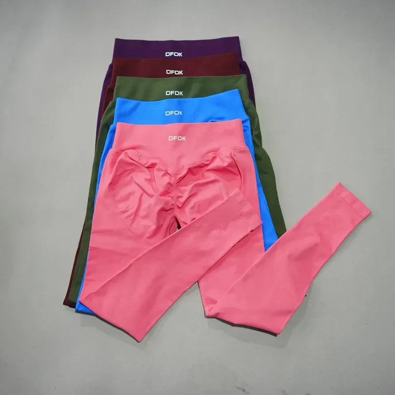 Seamless High Waist Yoga Leggings With Tummy Control Compression Pants