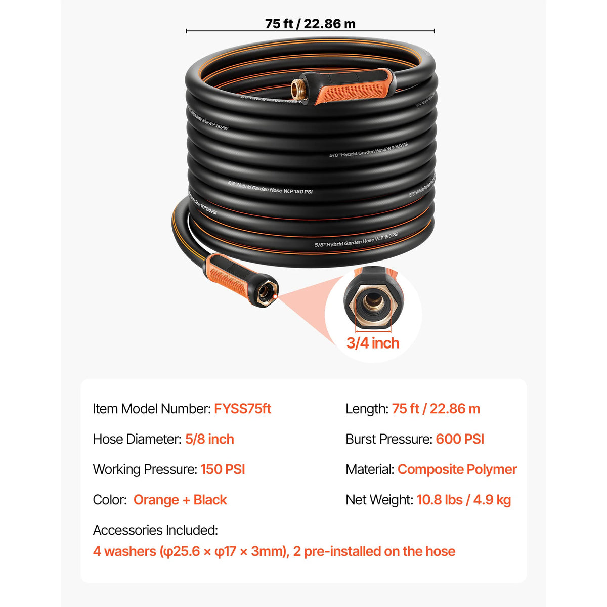 SucceBuy Heavy Duty Flexible Kink Resistant Garden Water Hose