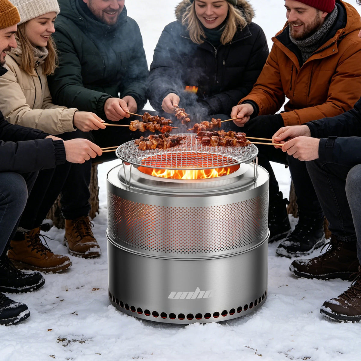 Portable Stainless Steel Smokeless Outdoor Fire Pit For Wood Burning