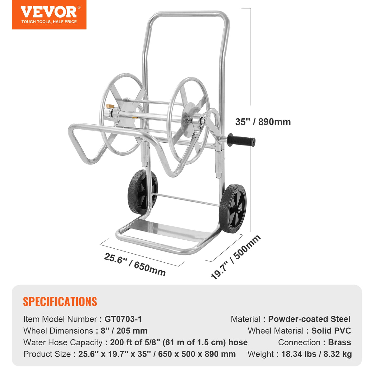 SucceBuy Heavy Duty Garden Hose Reel Cart With Basket】【。