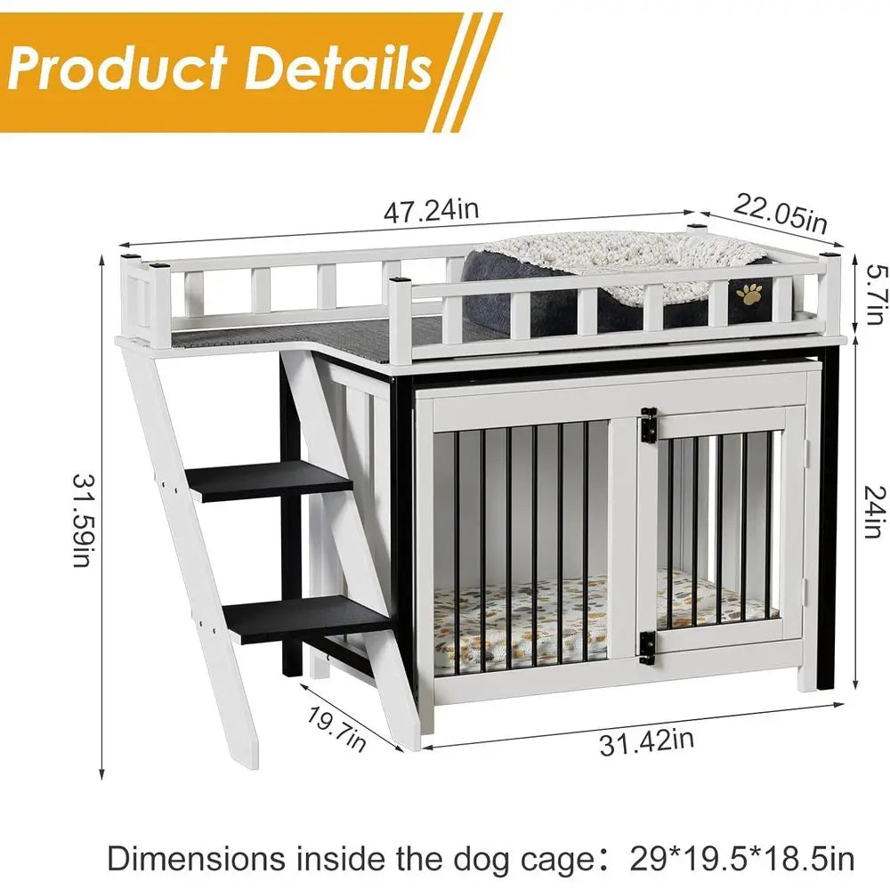 Indoor Pet Bunk Bed Window Perch With Stairs And Storage
