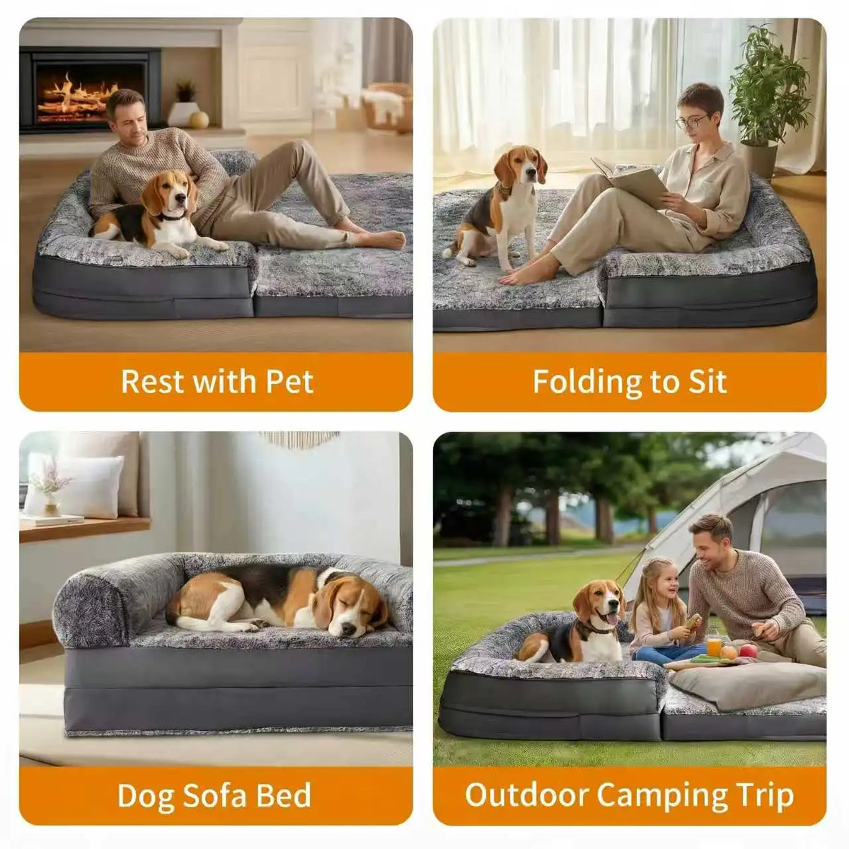 Bingopaw Orthopedic Dog Bed Couch With Washable Removable Cover