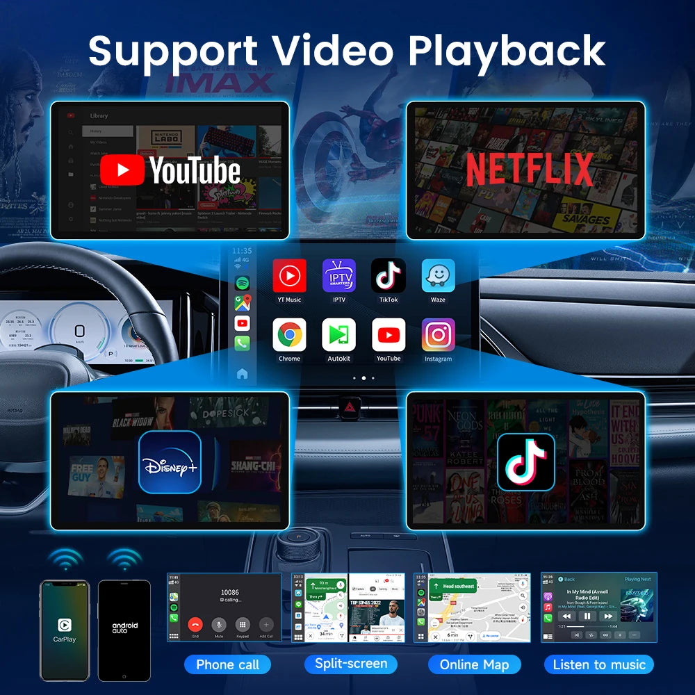 Carlinkit Ai Box Wireless CarPlay Adapter Qualcomm Processor