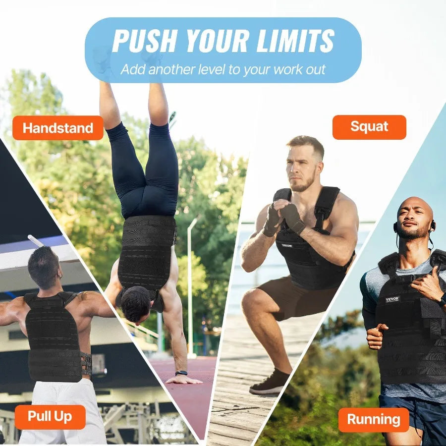 Adjustable Weighted Vest For Fitness Training Strength And Endurance