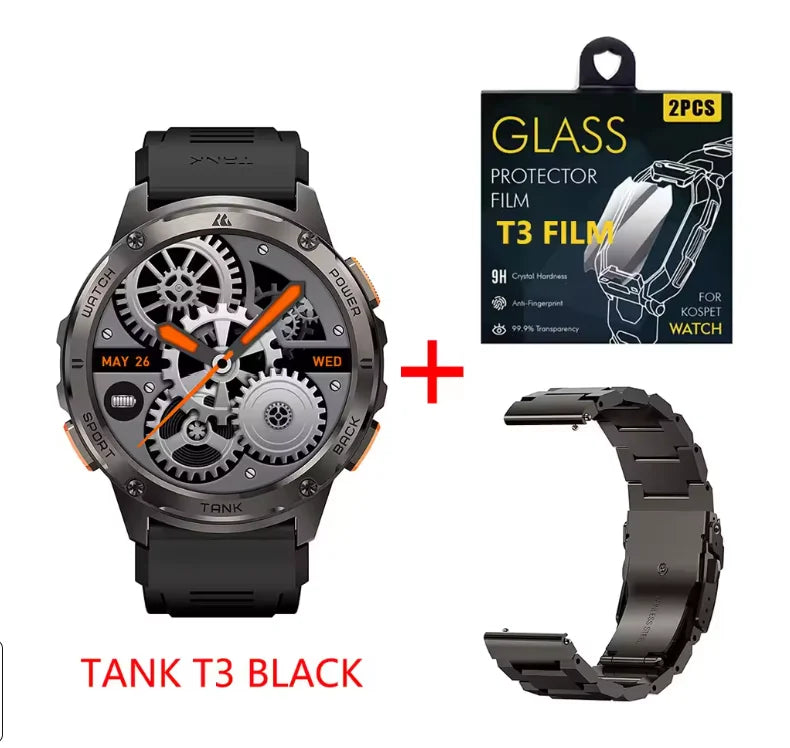KOSPET Tank T3 AMOLED Smartwatch Bluetooth Calling Fitness Tracking
