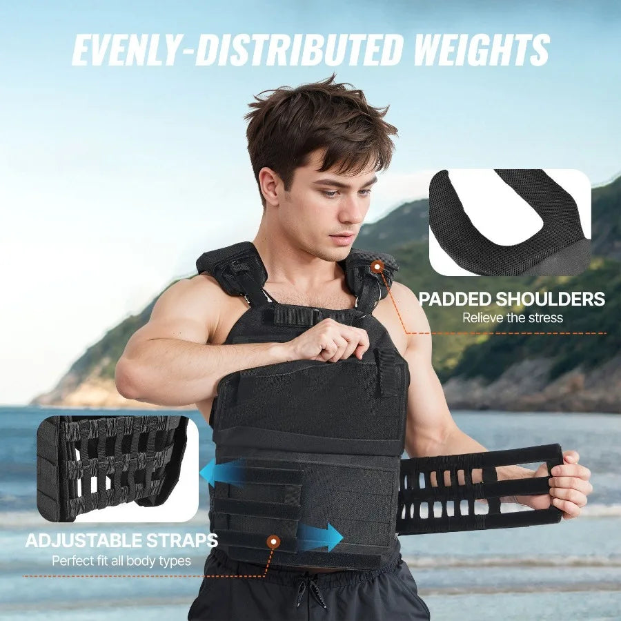Adjustable Weighted Vest For Fitness Training Strength And Endurance