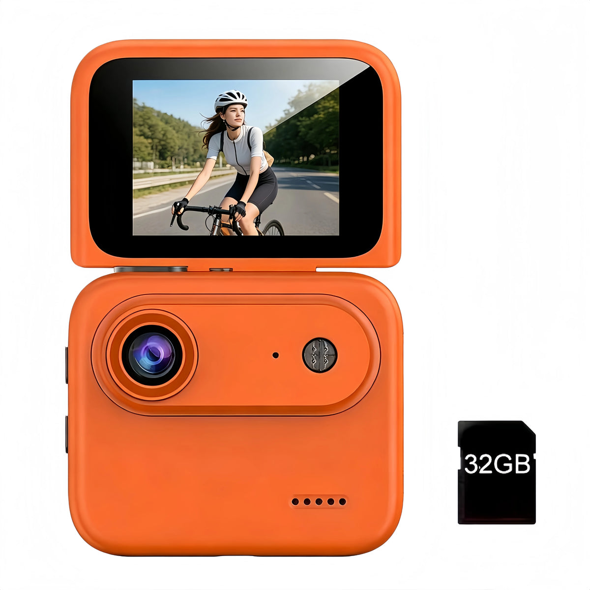 4K Flip Screen Action Camera With Anti Shake For Vlogging
