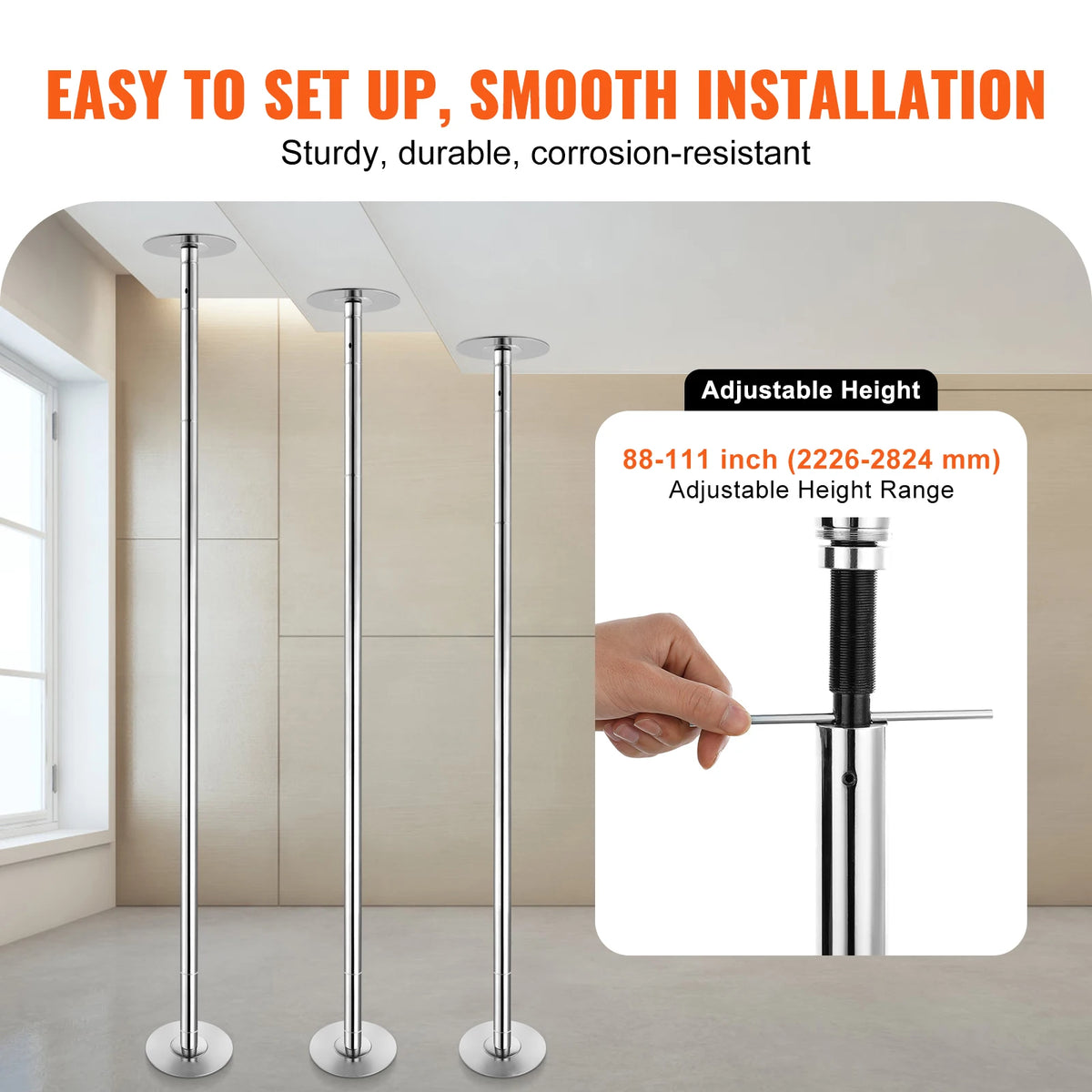 SucceBuy Portable Spinning And Static Dancing Pole Kit