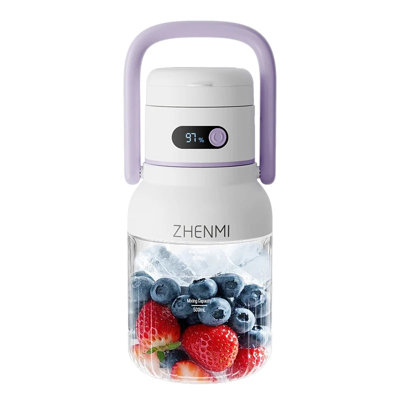 Zhenmi Cordless Blender For Smoothies And Shakes USB Rechargeable