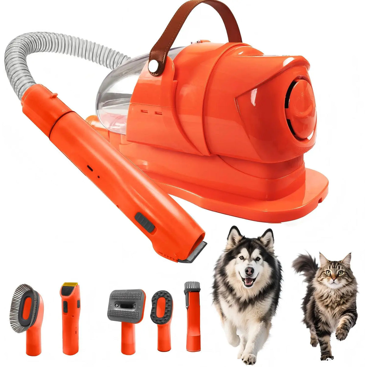 Pet Grooming Vacuum Kit With Clipper For Dogs And Cats