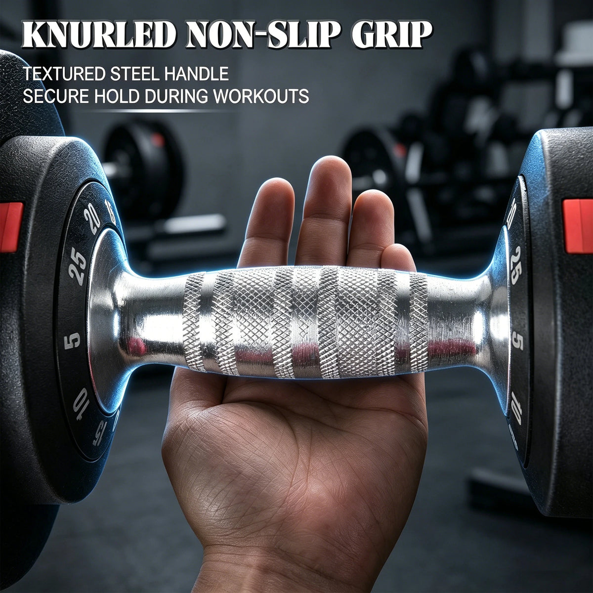Adjustable Dumbbell Set With Fast Dial And Dual Lock System