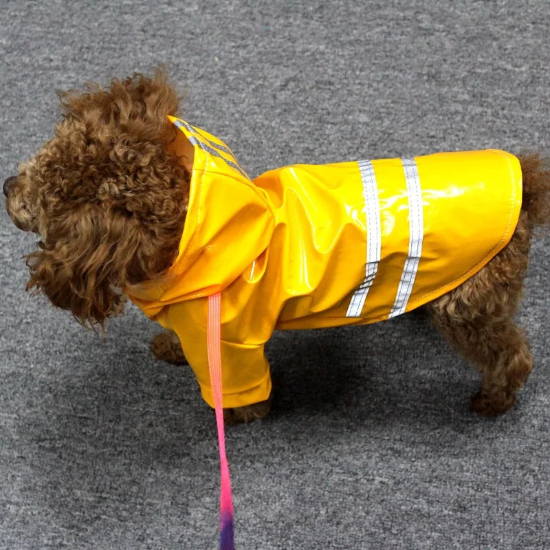 Waterproof Reflective Pet Raincoat With Hood For Dogs And Cats