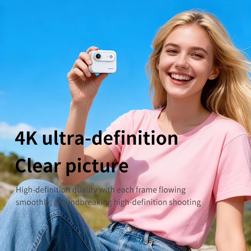 4K Flip Screen Action Camera With Anti Shake For Vlogging