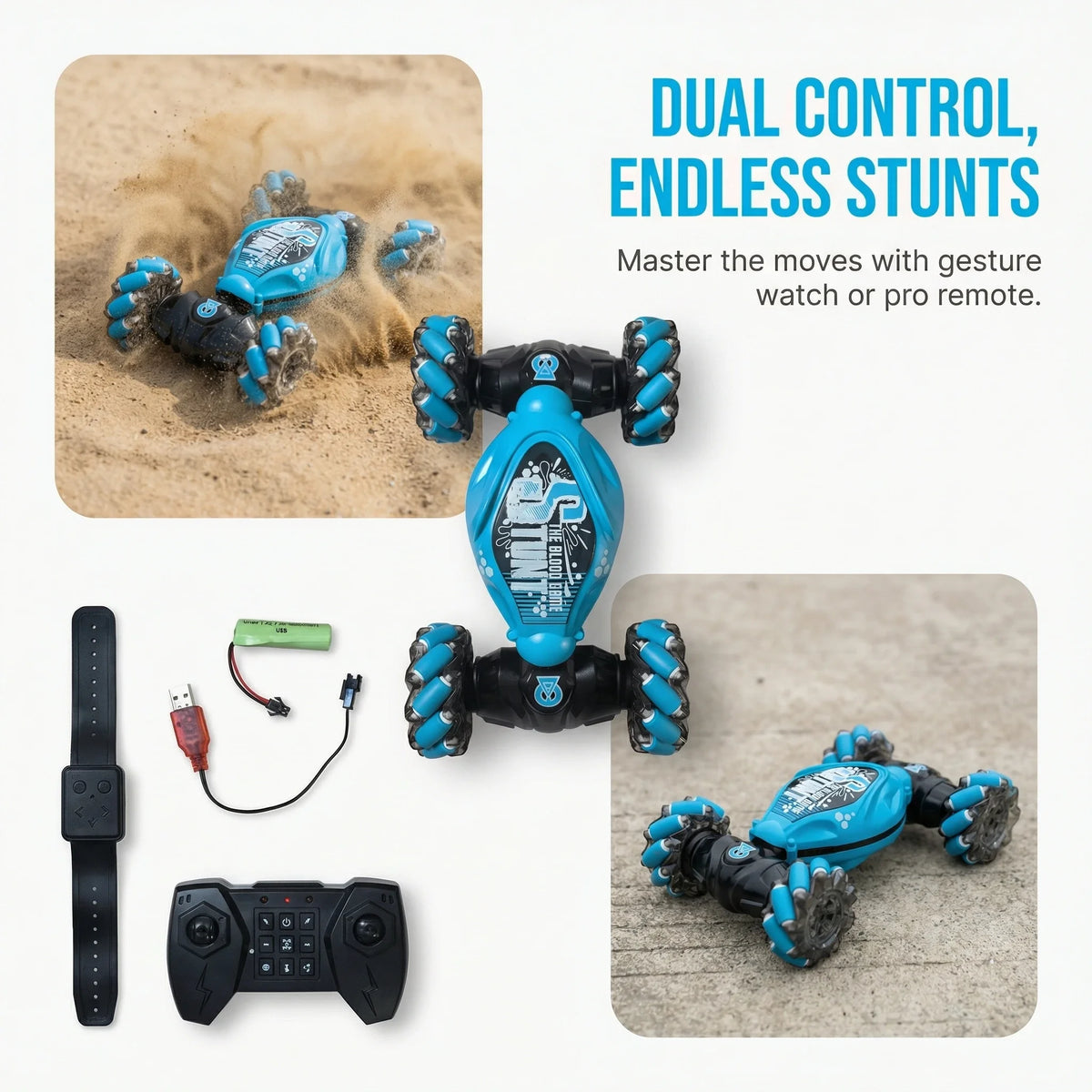 JJRC Gesture Sensing Deformable 4WD Stunt Remote Control Car