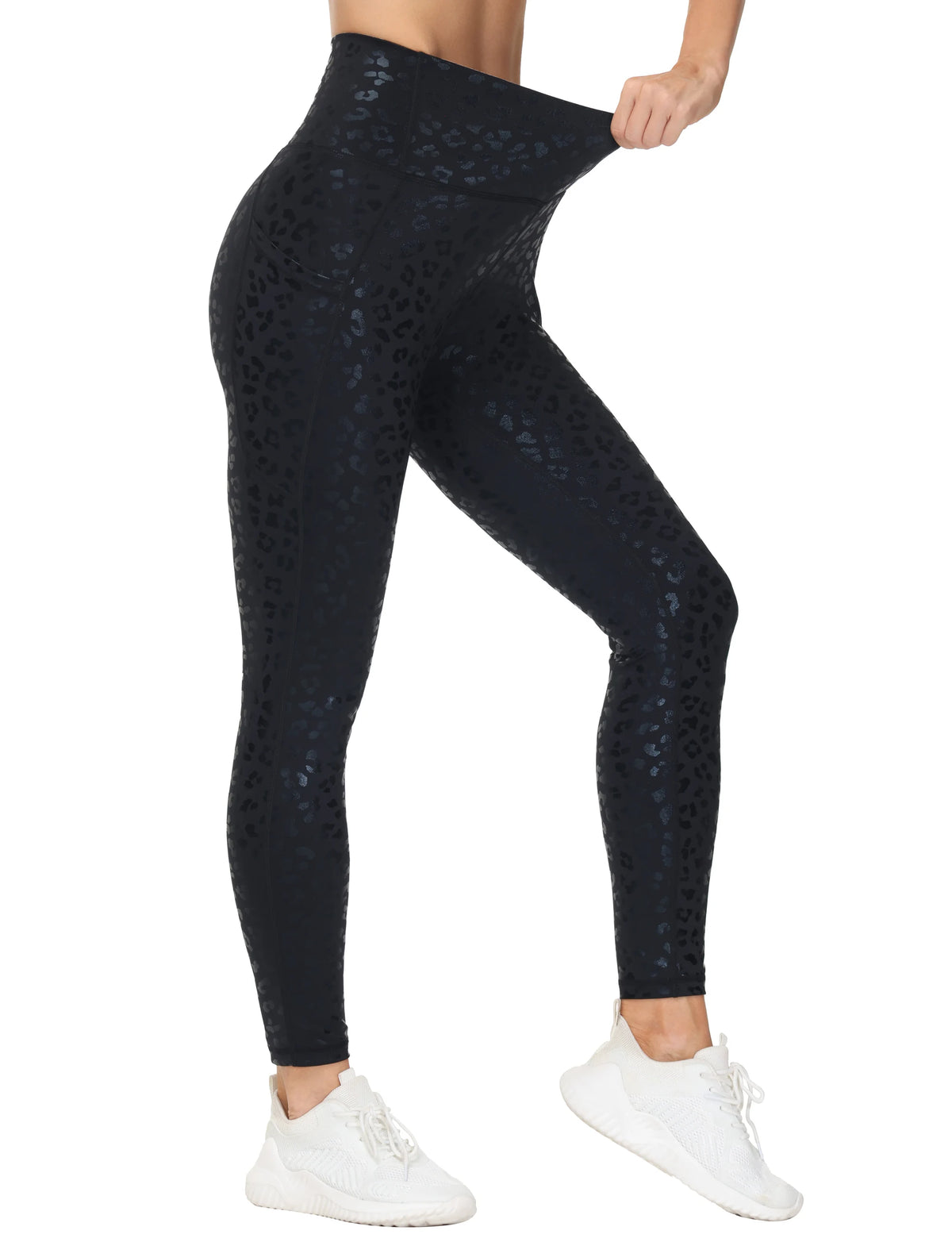 THE GYM PEOPLE Womens Cross Waist Tummy Control Yoga Leggings
