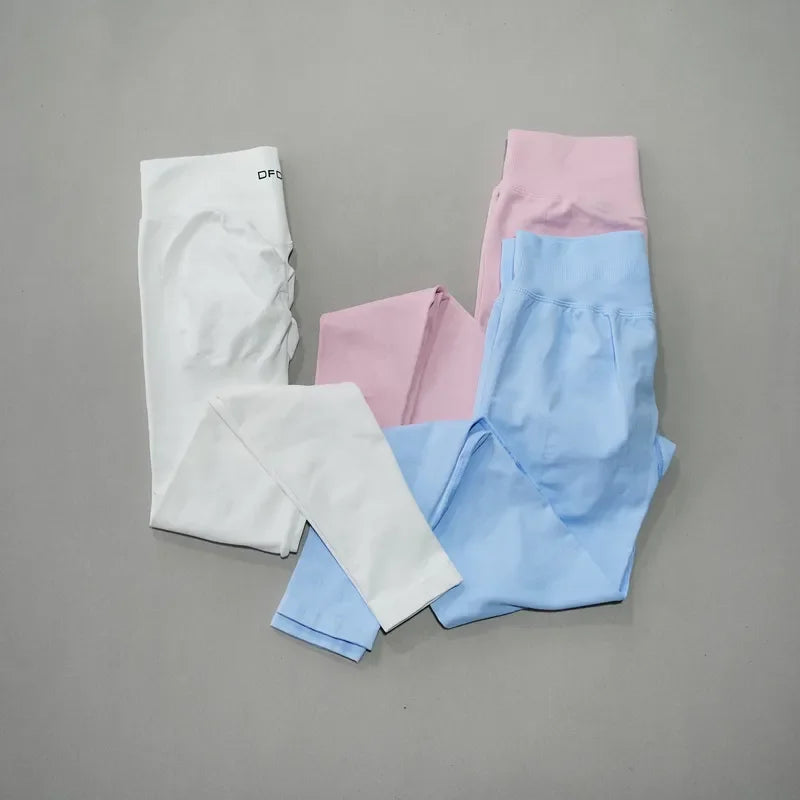 Seamless High Waist Yoga Leggings With Tummy Control Compression Pants