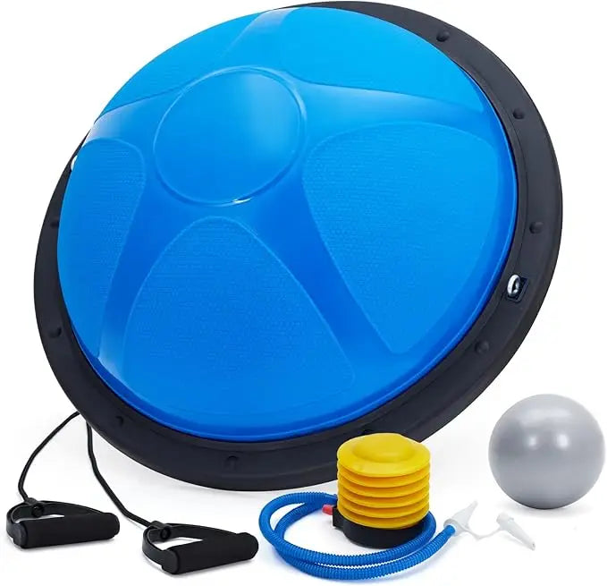 Stability Half Exercise Ball Trainer With Bands For Fitness
