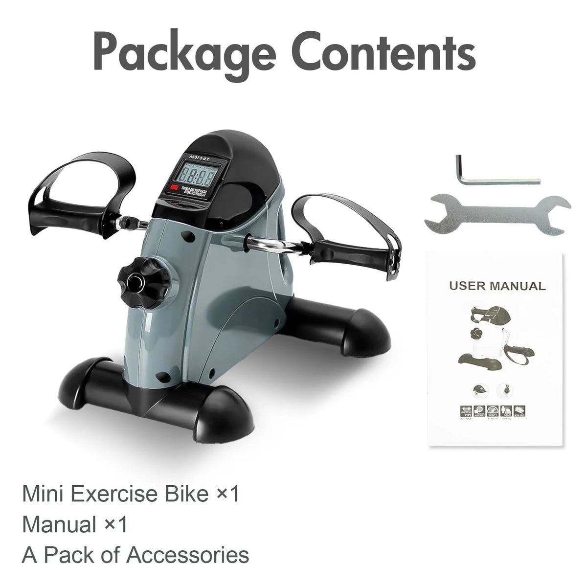 Motorized Under Desk Pedal Exerciser Bike With Digital LCD Display