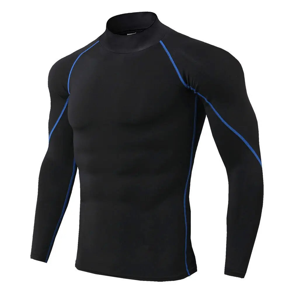 Mens Quick Dry Compression Athletic Shirt for Running and Gym